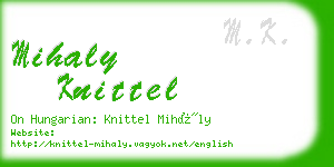 mihaly knittel business card